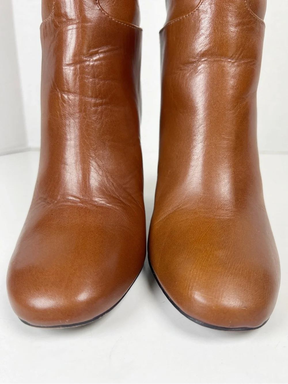 TORY BURCH Women’s Size 5M Carmelite Brown Leather Devon Block Heel Tall Boot